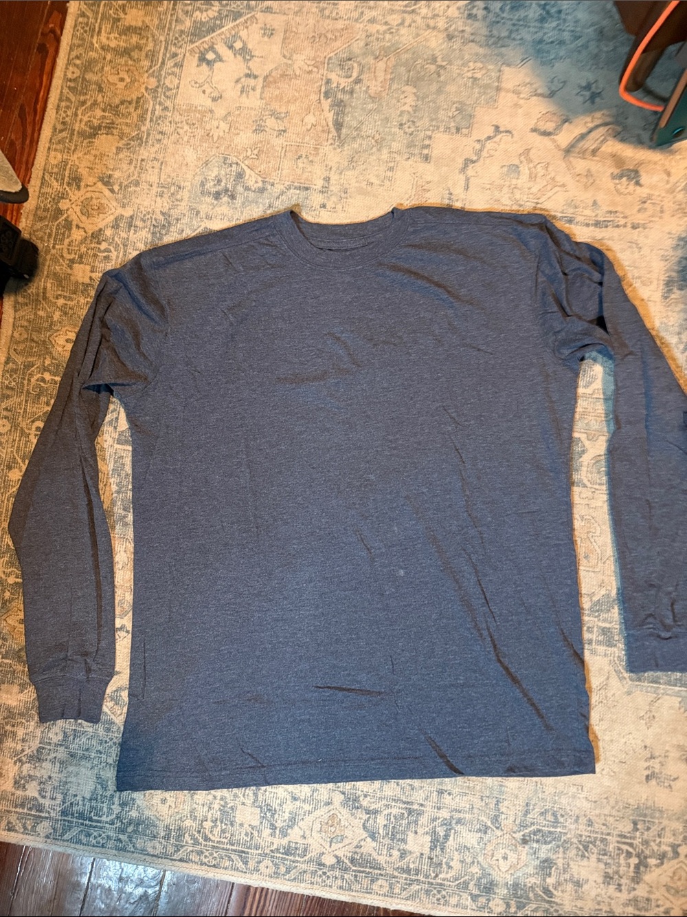 Men's Long-Sleeve Crewneck Shirt - Navy Blue